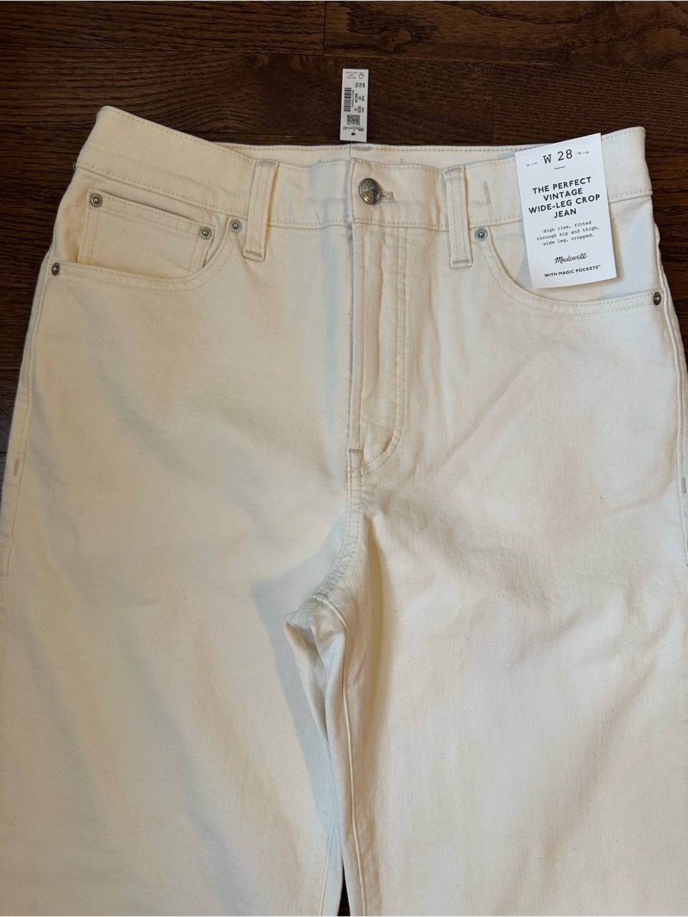 NWT Madewell Perfect Vintage Wide-Leg Crop Jean in Vintage Canvas - Picture 3 of 12